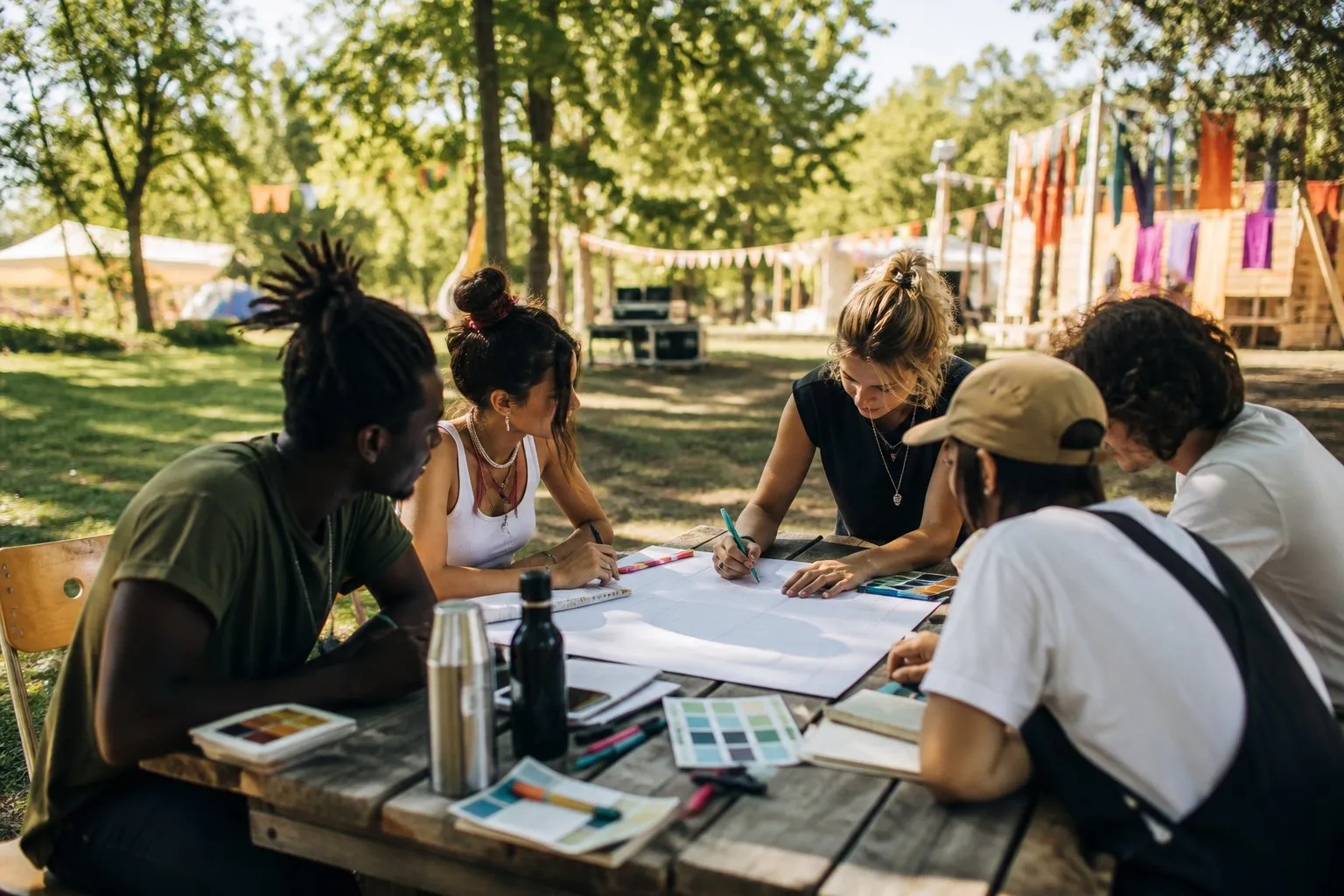 Fiktives SummerPulse-Team bei der Vorbereitung